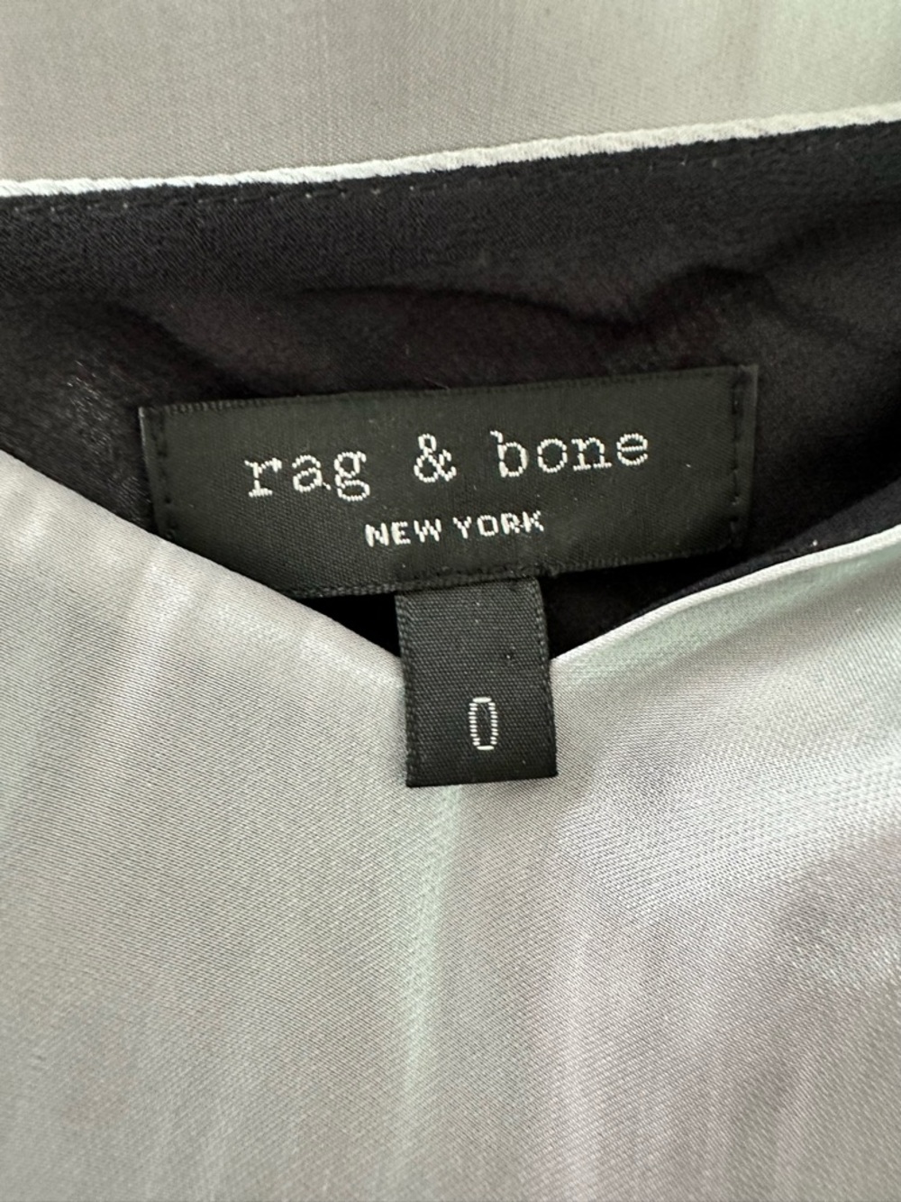 Rag & Bone Astrid Satin Slip Dress in Iridescent Silver Grey size 0 XS - Picture 5 of 5